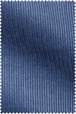 Slate Blue Baby Rib Cotton Silk