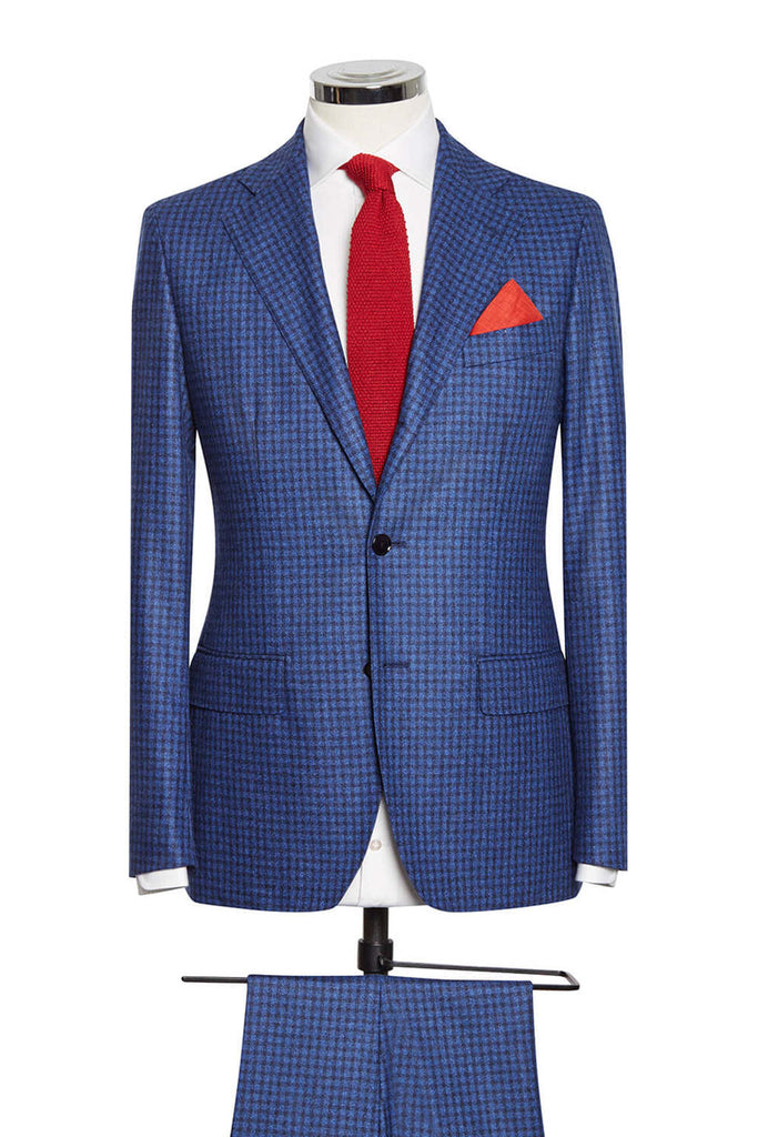 Blue Check Mouliné