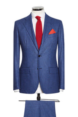 Blue Check Mouliné