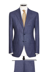 Mid Blue Faux Uni Soft Tweed