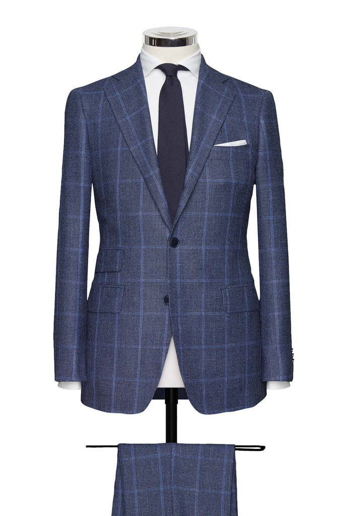 Dark Blue Houndstooth Lavender Blue Windowpane