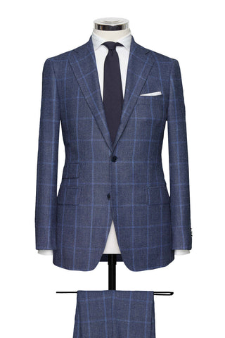 Dark Blue Houndstooth Lavender Blue Windowpane