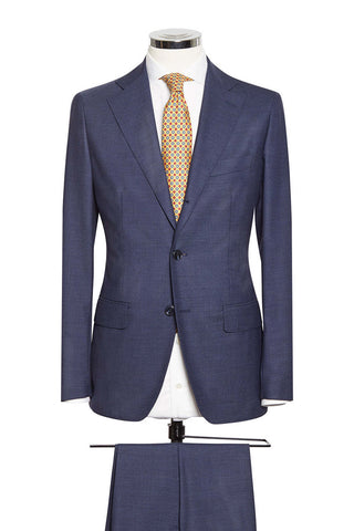 Dark Blue Melange Twill