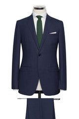 Navy Faux Uni Stretch