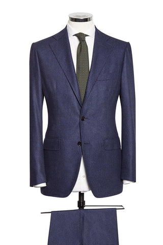 Navy Houndstooth Soft Tweed