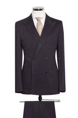 Midnight Blue Herringbone Knit