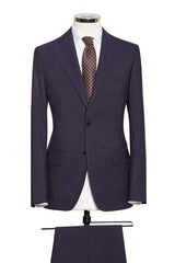 Midnight Blue Twill Washed Wool