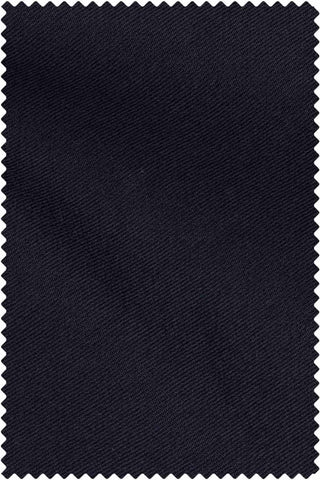 Midnight Blue Twill Washed Wool