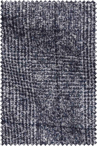 Blue Glencheck Baby Alpaca Cotton Bouclé