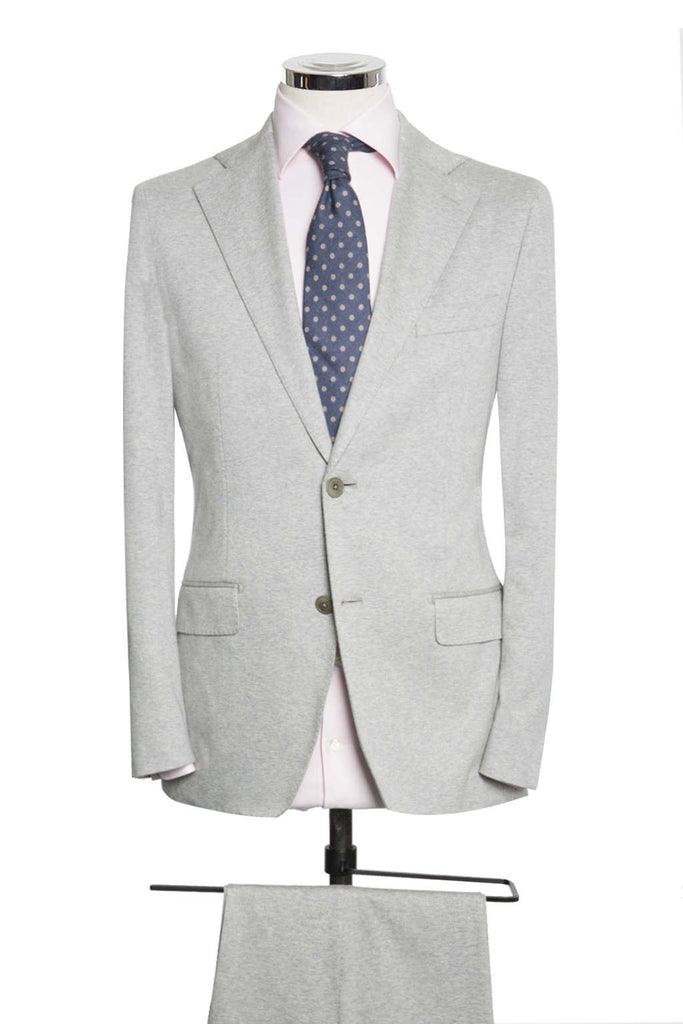 Light Grey Herringbone Knit