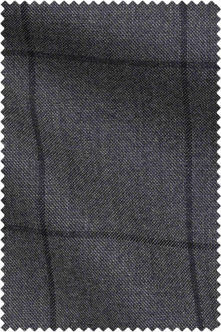 Mid Grey Sharkskin Black Windowpane