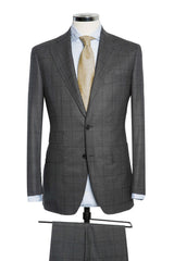 Dark Grey Saxony Soft Overcheck