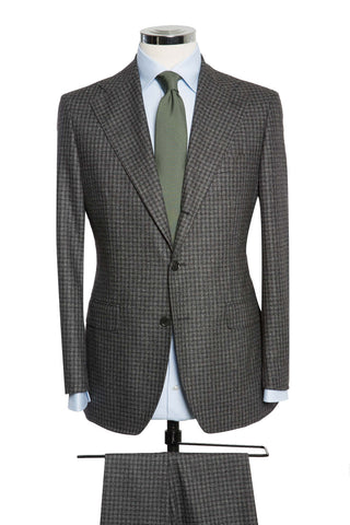 Dark Grey Check Mouliné