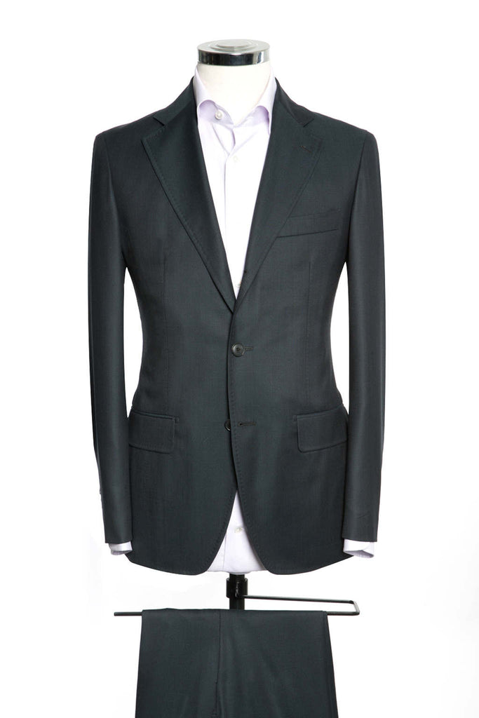 Bottle Green Fine Structured Faux Uni