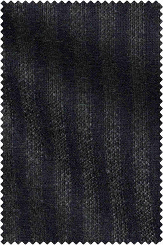 Navy Green Stripe Slightly Brushed Baby Alpaca
