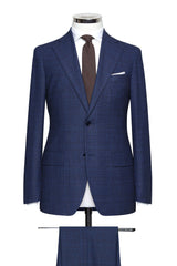Navy Windowpane