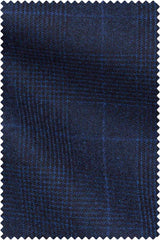 Mid Blue Glencheck Slightly Brushed