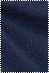 Navy Sharkskin Fine Windowpane Slightly Brushed