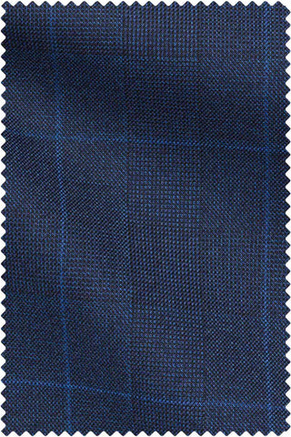 Mid Blue Glencheck Bright Blue Windowpane