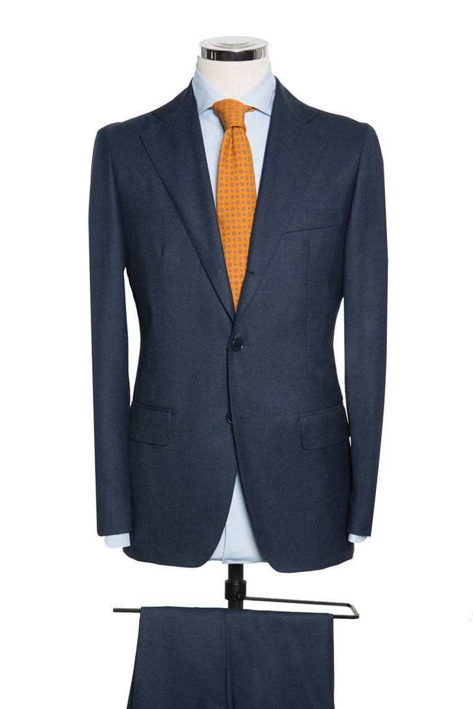 Navy Fine Houndstooth