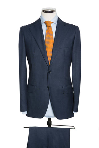 Navy Fine Houndstooth
