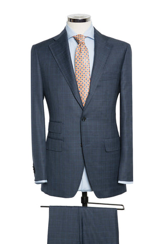 Slate Blue Fine Glencheck
