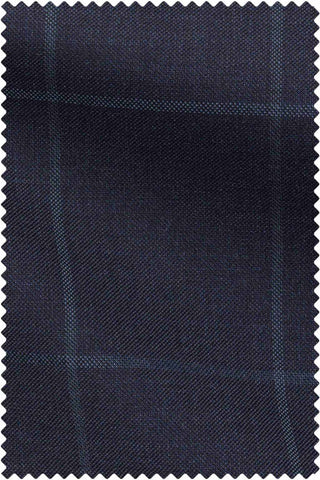 Dark Blue Sharksin Slate Blue Windowpane
