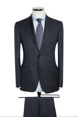 Dark Blue Sharkskin