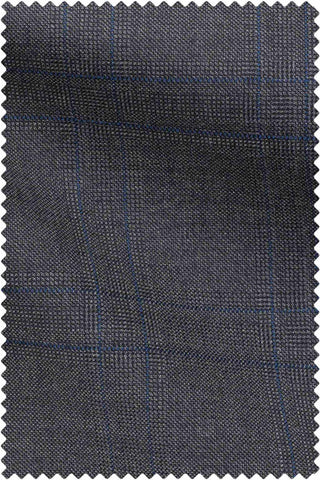 Dark Grey Glencheck Mid Blue Overcheck