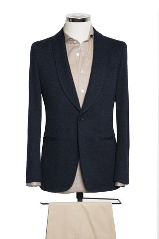Dark Blue Giro Inglese with Baby Alpaca