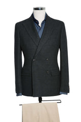 Dark Green Faux Uni Soft Tweed
