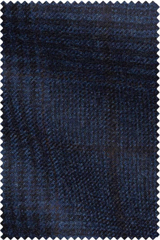 Dark Blue Glencheck Dark Brown Windowpane