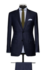 Midnight Blue Sharkskin