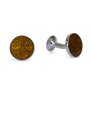 Codis Maya Clover Cufflink Golden Yellow