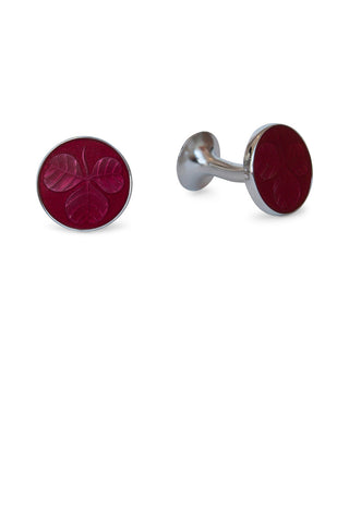 Codis Maya Clover Cufflink Red