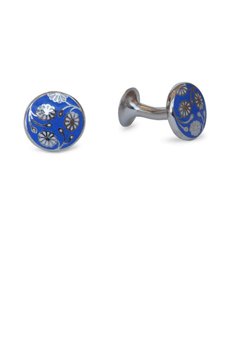 Codis Maya Daisy Cufflink Light Blue/White