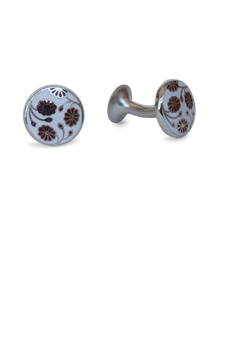 Codis Maya Daisy Cufflink White/Red