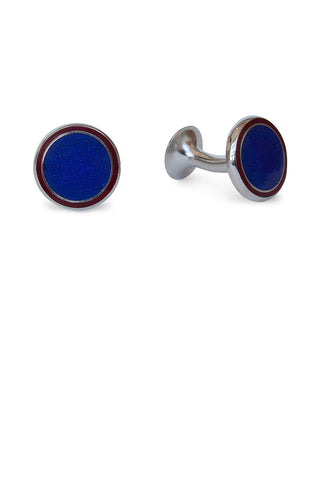 Codis Maya Flat Spot Cufflink Mid Blue/Dark Red