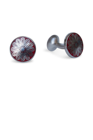 Codis Maya Lotus Cufflink Red