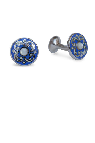 Codis Maya Persian Cufflink Light Blue/White