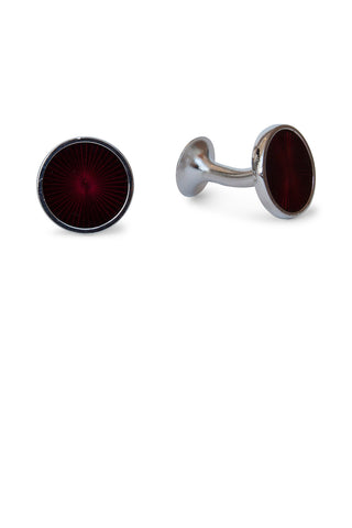 Codis Maya Round Fan Cufflink Wine