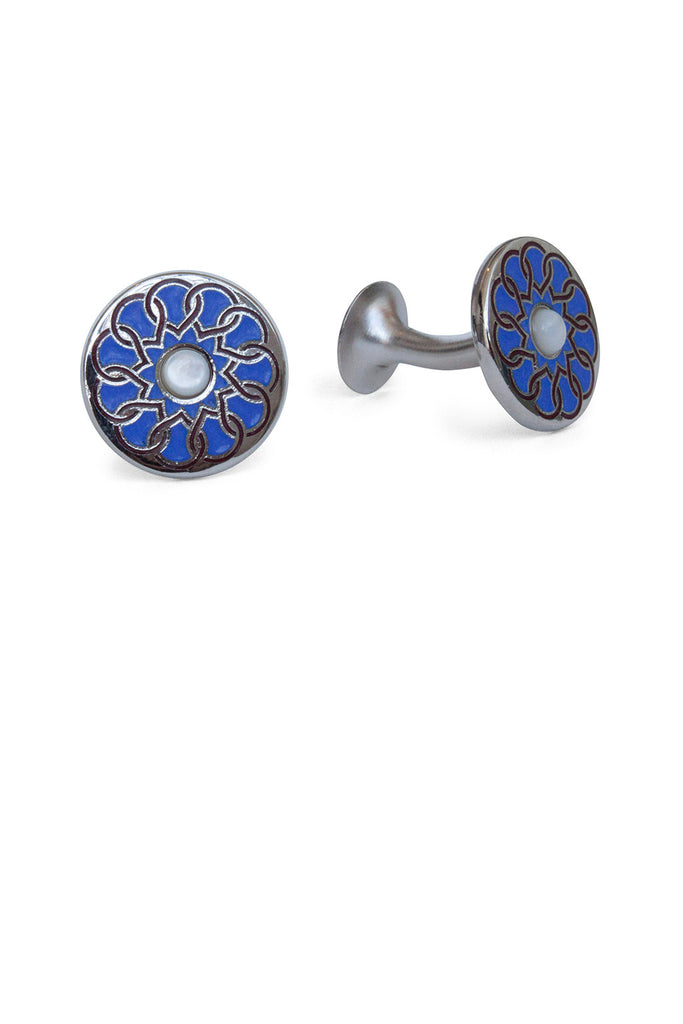 Codis Maya Pinwheel Cufflink Mid Blue/Red