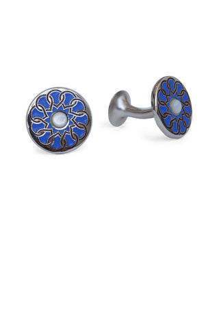 Codis Maya Pinwheel Cufflink Mid Blue/Red
