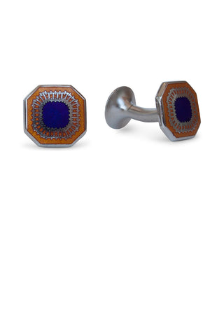 Codis Maya Skyburst Cufflink Bright Orange/Navy