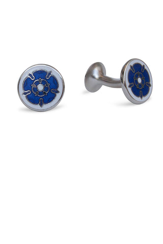 Codis Maya Tudor Cufflink Mid Blue/Ivory