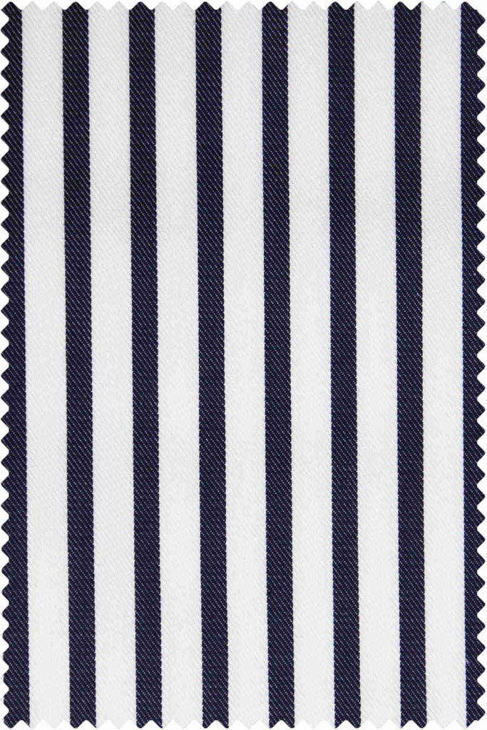 Twill Stripe Midnight Blue