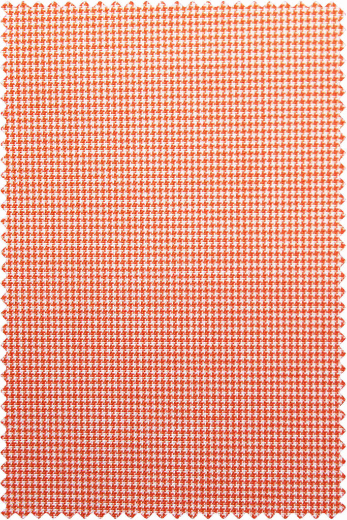 Poplin Pied de Poule Orange