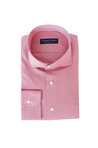 Twill Pied de Poule Cerise
