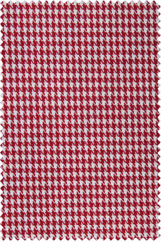 Twill Pied de Poule Cerise