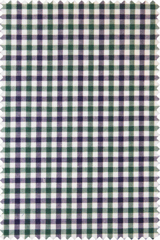 Poplin Check Green Blue